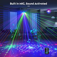 Lumière disco Wuzstar DMX 9 lentilles LED RGB Lumière de scène Stroboscope Lumière disco activée par le son pour fête à domicile Club Mariage Concert Bar