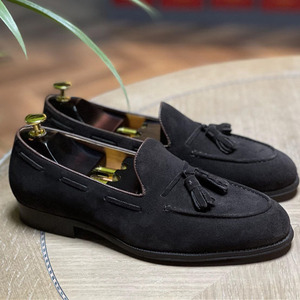 Zapatos de Cuero Vacuno de Ante para Hombre, Diseño Moderno, Casuales, de la <span class=keywords><strong>Mejor</strong></span> Calidad, para Conducir, Estilo con Borlas - Product Image 3