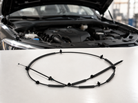 Câble de déverrouillage de capot automobile BIW37530205AA Marque JS Construction en acier noir et plastique pour véhicules à conduite à droite Capot moteur