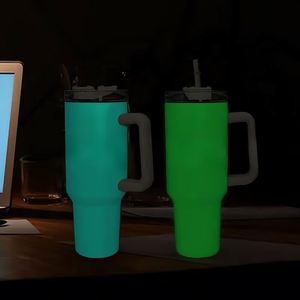 Vaso Térmico de Acero Inoxidable 304 de Doble Pared con Aislamiento al Vacío para Sublimación, Impresión DIY, Brilla en la Oscuridad, con Asa - Product Image 5