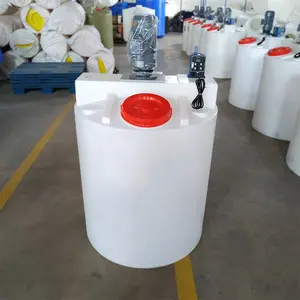 PE Cone Bottom Dosing Tank With Mixture Auto Chemical Tank With Dosing Pump And Blender Agitator Liquid Dosing Machine