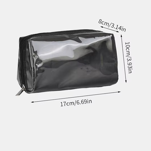 Hot <strong>Sale</strong> Easy Carry Small Dupont Paper <strong>Cosmetic</strong> Storage <strong>Bag</strong> Solid Color Square Zipper Makeup <strong>Bag</strong> - Product Image 2