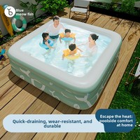 Piscine gonflable en PVC, design épaissi avec toboggan pour enfants, adultes, bébés, utilisation à domicile et en extérieur