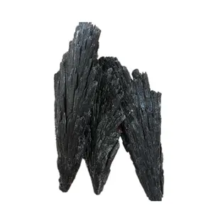 rough black kyanite arrow black tourmaline featheriness shape