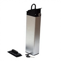 Caja de Batería Oculta ALX108 para Bicicleta Eléctrica, con Cierre Seguro y Acceso con Llave, Compatible con 36V-72V 18650/21700, Aleación de Aluminio, Directo de Fábrica, Premium