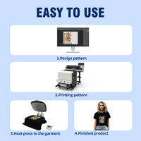 Untuk Printer DTF Otomatis Profesional A1 60cm 24inci Dua Kepala I3200 Pengering Tinta Cepat Oven Pengocok Tinta Pencetak Kaos Baru Garansi 3 Tahun