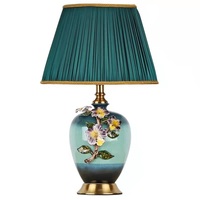Lampe de Table LED moderne en céramique et émail, design moderne, luminaire décoratif d'intérieur, idéal pour un bureau, une chambre d'hôtel