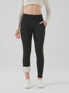 Stylish Women High Waist Thermal Pants <strong>Sherpa</strong> Fleece <strong>Lined</strong> Thick Warm Yoga <strong>Leggings</strong> with Pockets - Product Image 3