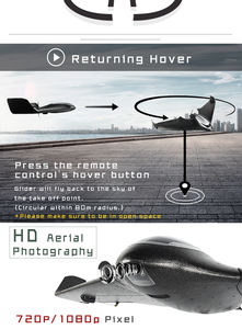 HOSHI IMPULSS 525 Aliante <span class=keywords><strong>Telecomandato</strong></span> con Fotocamera, Drone GPS con Posizionamento, Quadricottero FPV, <span class=keywords><strong>Aeroplano</strong></span> in Schiuma con Telecamera - Product Image 4