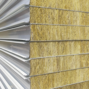 50mm Rock Wool <strong>Sandwich</strong> <strong>Panel</strong> <strong>Roof</strong> Sound Proof <strong>Panels</strong> Building Materials Rockwool <strong>Roof</strong> <strong>Sandwich</strong> <strong>Panel</strong> Roofing for Terrace - Product Image 2