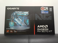 GIGABYTE RX9070XT GAMING OC 16G GDDR6 PCI Express 4.0 Nouveau ventilateur de refroidissement RGB pour ordinateur de bureau pour chipset / sorties DP, mémoire 256 bits