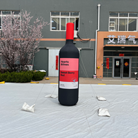 Bouteille de vin gonflable de 33 pieds, impression HD sur tissu Oxford, bouteille de bière gonflable, bouteille de champagne gonflable pour la publicité