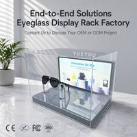 Support de Comptoir Pliable en Acrylique Transparent de 3 mm avec Verrouillage pour Écran Numérique, Base de Montage Sécurisée pour Présentoir de Lunettes Intelligentes