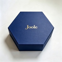 Maßgefertigte sechseckige Geschenkbox mit Deckel und Boden, Goldfolien-Logo, luxuriöse Papierbox für Schokolade, Süßigkeiten, Snacks, Geschenkverpackung