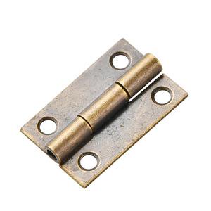 Charnière miniature en cuivre 30x19mm, bronze antique, pliable, type H, pour boîte, bagage, coffret en bois - Product Image 4
