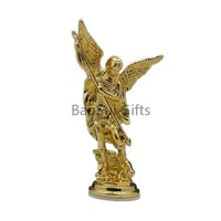 Statuette d'ange ailé en métal argenté gravé sur mesure, style occidental religieux