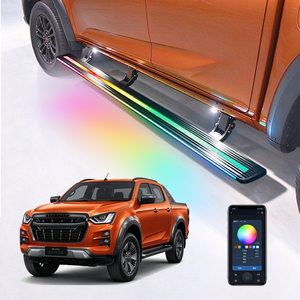 Marchepieds latéraux en alliage d'aluminium WJ avec LED étanches IP67, capacité de charge de 300 kg pour pick-up ISUZU D-MAX RG 2013-2025 - Product Image 1