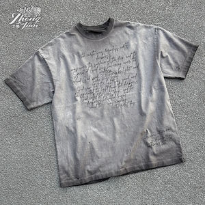 Offre Spéciale de singe lavé à l'acide t-shirts personnalisés imprimés dogital pour hommes - Product Image 1