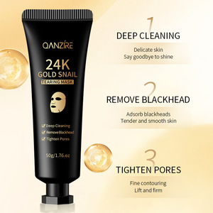 Mascarilla Facial de Oro de 24K con Lágrimas de Caracol, Elimina Puntos Negros, Limpieza Profunda, Reduce Poros - Product Image 3
