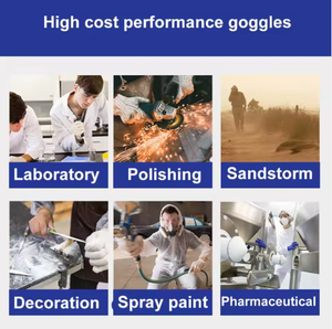 Gafas Protectoras Transparentes con Marco de Plástico PC Anti-Salpicaduras y Resistentes al Viento para la Industria y la Construcción - Product Image 6