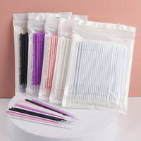 Microbrosse violette microapplicateur jetable écouvillon microfibre pinceaux de maquillage microfibre brosse fine en microfibre pour micro pinceau applicateur