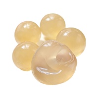 Balle anti-stress à remontée lente en caoutchouc à texture gelée transparente, effet huile de coco, jouet à presser type chewing-gum