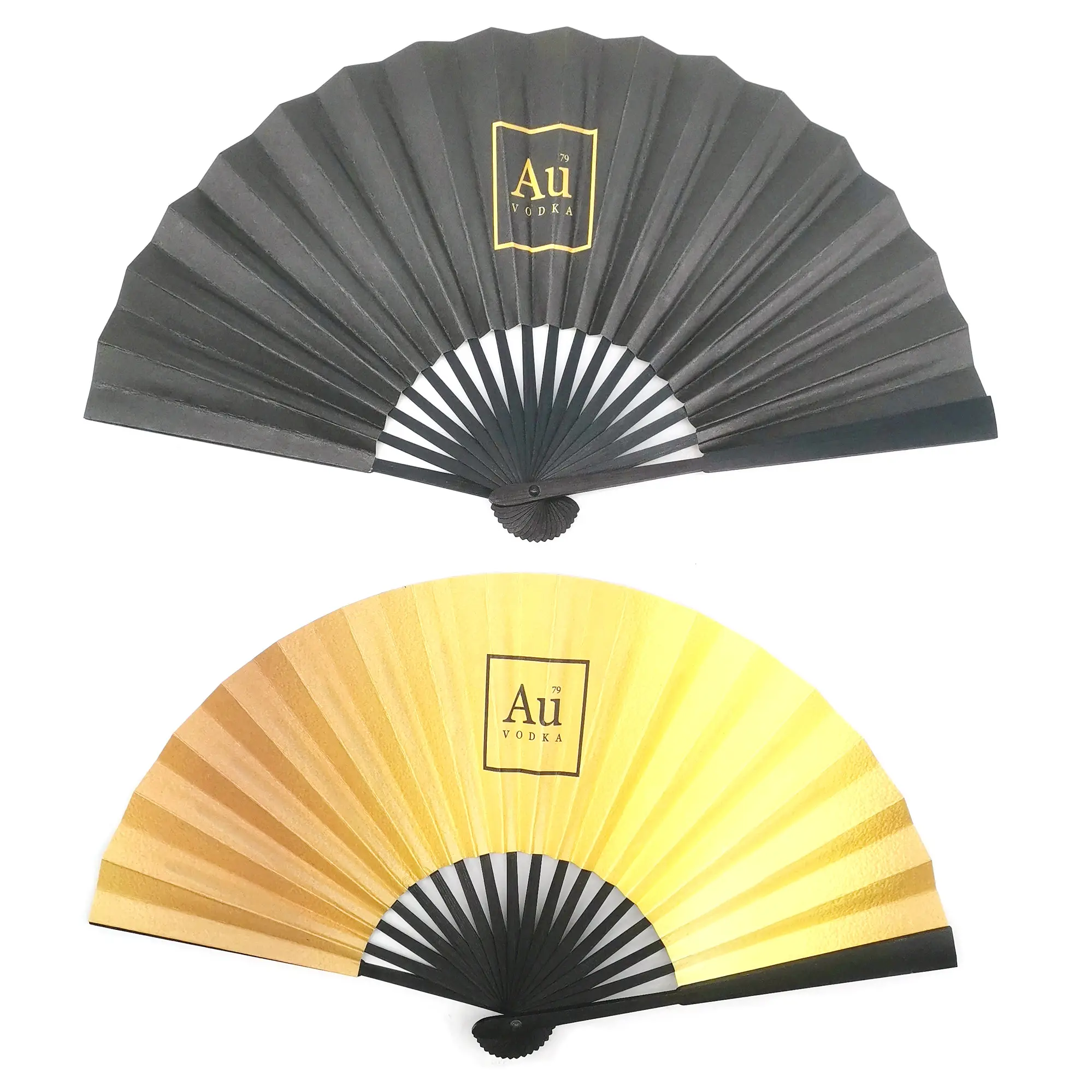 BSBH Double Sided Printing Chinese Traditional Manual Paper Hand Held Fan With Custom Logo