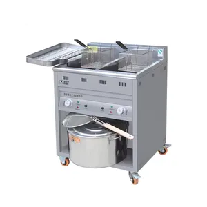 China Professional Commercial Countertop Electric Twin Tank Chicken Deep Fryer Digital Control French Fry Machine