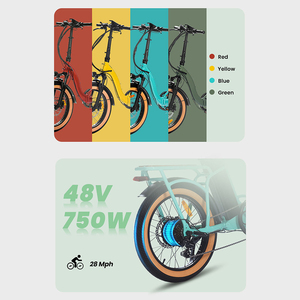 Vélo électrique pliable OEM personnalisable, cadre en aluminium 20 pouces avec moteur sans balais à moyeu arrière, confortable - Product Image 3