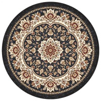 Crimson Secret Realm Runder Medaillon-Teppich aus Polyesterfaser, Heimdekoration, Wohnzimmer, Schlafzimmer, Bodenmatte, 8 x 10 Fuß