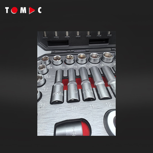 Juego de Llaves de Tubo TOMAC de Cromo Vanadio de 69 Piezas con Enchufe de 3/8" para Reparaciones Automotrices, Mecánicas y del Hogar - Product Image 6