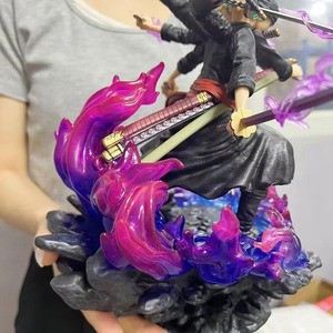Modèles PVC Anime XinS Version <span class=keywords><strong>One</strong></span> Pieces <span class=keywords><strong>Wano</strong></span> Asura VS Kaido Roronoa Zoro <span class=keywords><strong>Figurine</strong></span> 23x21.5x29CM Boîte Couleur - Product Image 5