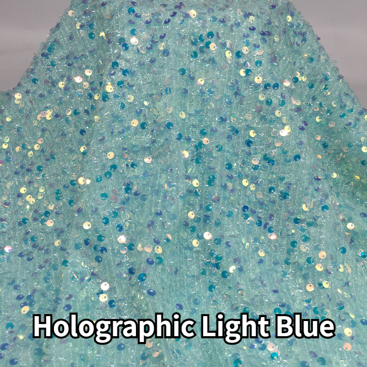 6 bleu clair holographique