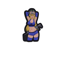 Patch en PVC Caoutchouc Adhésif 3D en Relief Coloré avec Image de Personnage Amusant pour Sacs à Dos, Vêtements et Uniformes