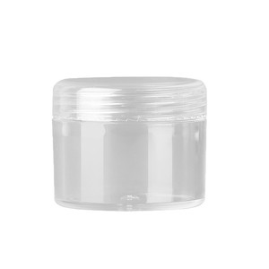 ขวดเครื่องสำอางทรงกลมใส PS ขนาดเส้นผ่านศูนย์กลาง 37.5 มม. สูง 21 มม. สำหรับบรรจุภัณฑ์ครีม ชุดทดลอง บรรจุภัณฑ์พลาสติก - Product Image 1