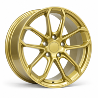 Jantes forgées 6061-T6 à double rayon, finition or poli, concaves, 18-22 pouces, 5x112 5x114.3 5x120 pour BMW Audi Mercedes-Benz