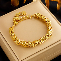 Brazalete de Moda al por Mayor Pulseras de Acero Inoxidable con Mariposa Brazalete de Cadena de Plata Chapado en Oro de 18K para Mujer