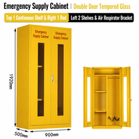 Armoire d'urgence en acier robuste, armoire de stockage d'équipement de lutte contre les incendies, armoire de sécurité verrouillable pour l'école, l'hôpital, le bureau