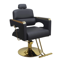 Chaise de barbier professionnelle inclinable de salon moderne Chaise de barbier inclinable de spa en tête