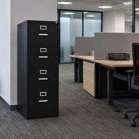 Armoire de classement moderne à 3 tiroirs en acier laminé à froid, verrouillable, avec montage facile pour usage commercial et bureautique