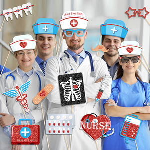 Huancai properti Stan foto Hari anak, dengan tongkat Terima kasih, Kit properti Selfie pesta untuk perawat minggu perlengkapan pesta - Product Image 4