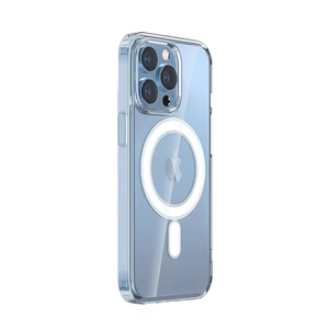 Étui de téléphone magnétique transparent pour iPhone avec charge sans fil, matériau TPU PC - Product Image 1