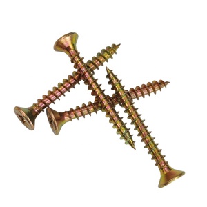 Self Tapping Chipboard <b>Screws</b> Countersunk Head Wholesale <b>M4</b>/M5 Yellow Zinc Plated - Product Image 1