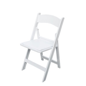 Resin Folding Chair High Quality Padded Hotel And Outdoor White Plastic Resin Folding Chair For Party