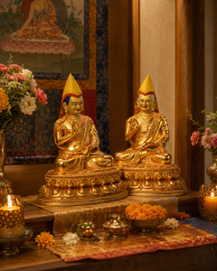 Juego de Estatuas Budistas Tibetanas de Cobre Dorado Hechas a Mano Directamente de Fábrica, Escultura de Monje Personalizada para Altar de Templo, Venta al Por Mayor - Product Image 5