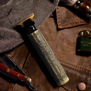 Recortadora Eléctrica Inalámbrica Recargable por USB de Acero Inoxidable T9 para Cabeza Rapada, 0 mm, para Hombre, con Soporte en Inglés para Uso en Hoteles - Product Image 2