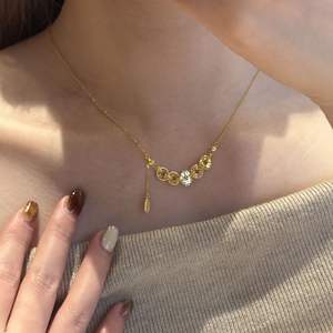 Collar de Plata Pura S925 con Diseño de Ábaco y Nubes, Estilo Chino Moderno, Joyería Ligera y Versátil, Cadena para Clavícula, Simple, con Personalidad y Auspicioso - Product Image 3