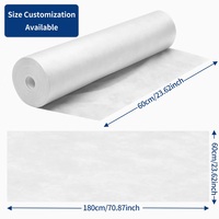 Rouleau de draps jetables blancs prédécoupés en PP non tissé pour hôpitaux, spas et salons de beauté, taille personnalisée