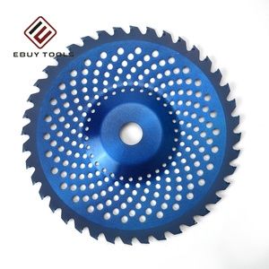 Lame de scie <span class=keywords><strong>circulaire</strong></span> à pointe de <span class=keywords><strong>carbure</strong></span> de tungstène haute performance lame de coupe d'herbe TCT, lame de coupe de douille - Product Image 1