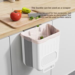 Cubo de Basura Grande para Cocina, Montado en la Pared, Fácil de Limpiar, Diseño Plegable con Materiales de Plástico y Acero, Sin Necesidad de Incurvarse - Product Image 3